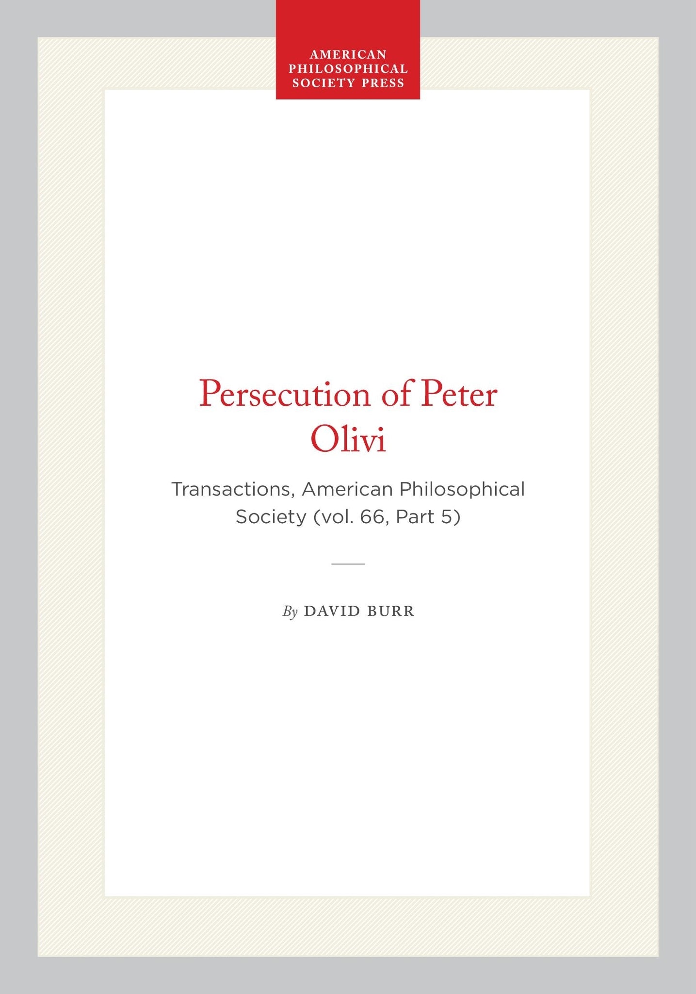 Persecution of Peter Olivi